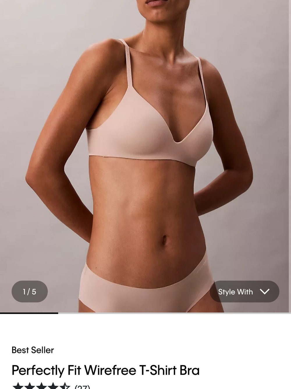Calvin Klein Seamless Wirefree Bra - Nude